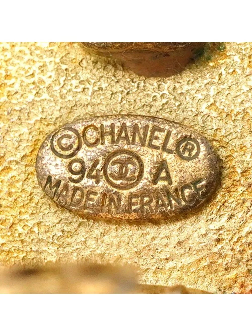 Chanel Earrings Vintage CC Logo Round